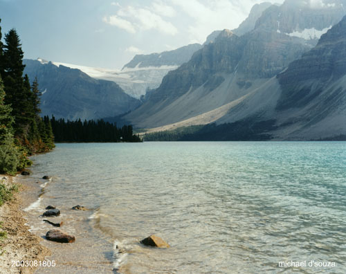 Bow glacier and Bow Lake, Alberta