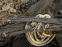 Drift wood and rope