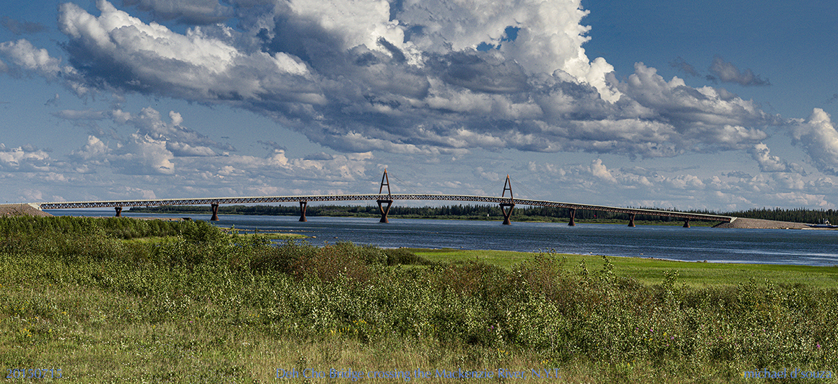 Deh Cho Bridge crossing the Mackenzie River, N.Y.T.