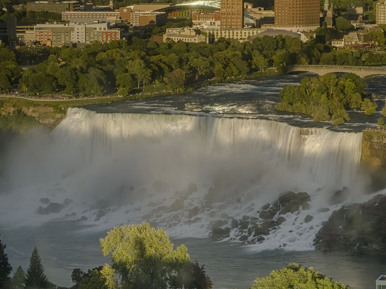 Looking down at the American Falls